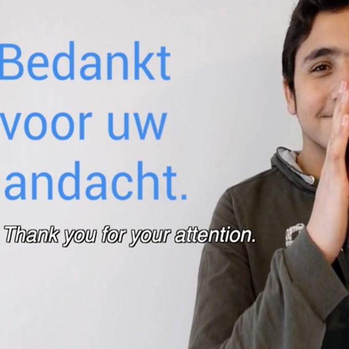 Still taken from the video CV of Syrian-Dutch Rifat. Photo: MMM Still taken from the video CV of Syrian-Dutch Rifat