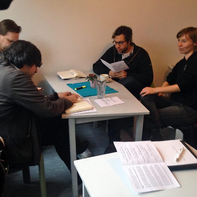 Arbeitstreffen bei HUkultur. Foto: Guido Meincke Arbeitstreffen bei HUkultur