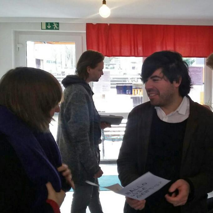 Anna Hentschel, Sebastian Quack und Fabian Saavedra-Lara bei HUkultur. Foto: Fadi Klesli Anna Hentschel, Sebastian Quack und Fabian Saavedra-Lara bei HUkultur